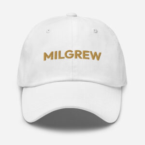 milgrew signature dad hat white