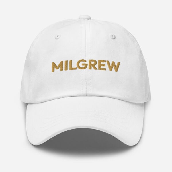 milgrew signature dad hat white