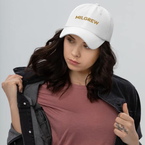 milgrew signature dad hat white