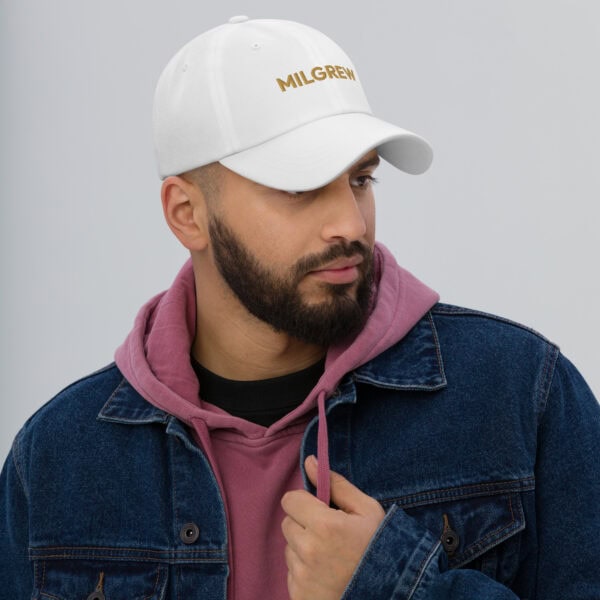 milgrew signature dad hat white