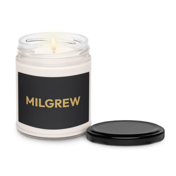 milgrew signature scented soy candle black