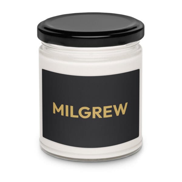 milgrew signature scented soy candle black